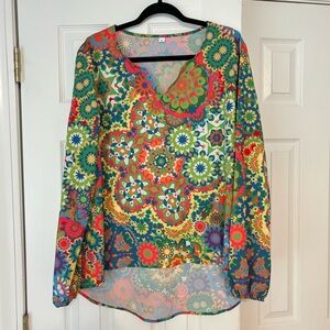 Multicolor Flowy Blouse Size XL